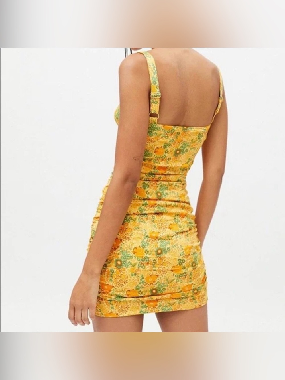 Urban Outfitters Claira Ruched Bodycon Mini Dress